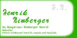 henrik nimberger business card